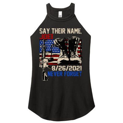 Say Ir Names Joe Names Of Fallen Soldiers 13 Heroes Women's Perfect Tri Rocker Tank