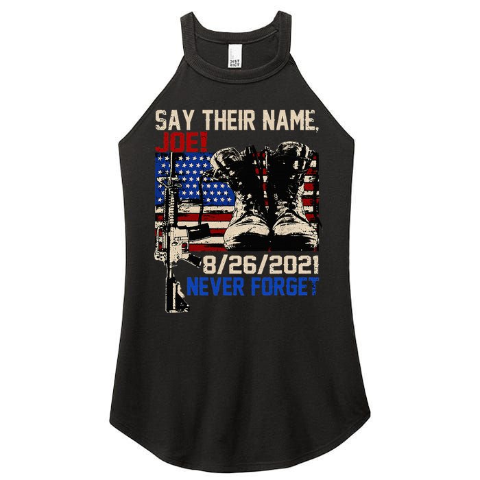 Say Ir Names Joe Names Of Fallen Soldiers 13 Heroes Women's Perfect Tri Rocker Tank