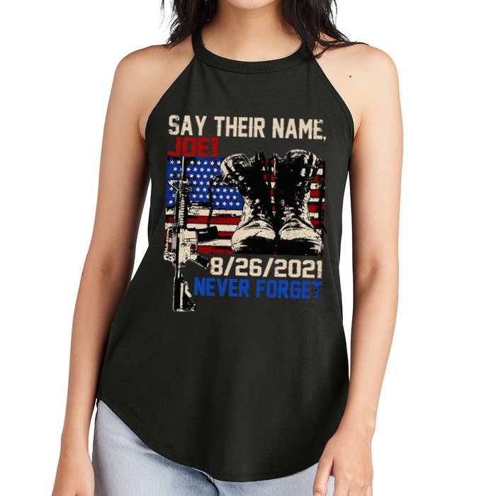 Say Ir Names Joe Names Of Fallen Soldiers 13 Heroes Women's Perfect Tri Rocker Tank