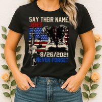 Say Ir Names Joe Names Of Fallen Soldiers 13 Heroes Womens T-Shirt