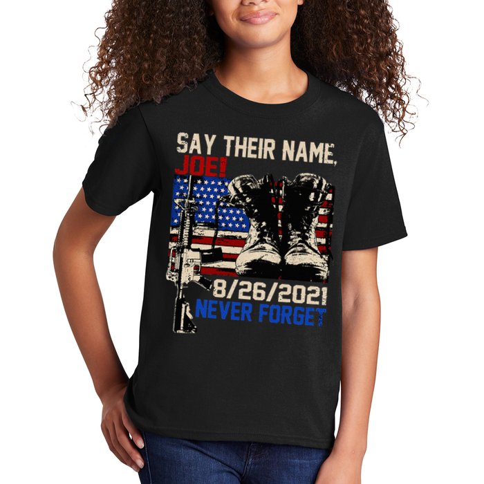 Say Ir Names Joe Names Of Fallen Soldiers 13 Heroes Kids T-Shirt
