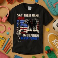 Say Ir Names Joe Names Of Fallen Soldiers 13 Heroes Kids T-Shirt