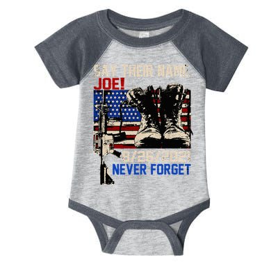 Say Ir Names Joe Names Of Fallen Soldiers 13 Heroes Infant Baby Jersey Bodysuit