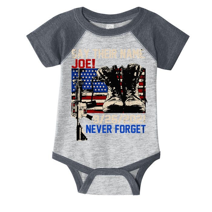 Say Ir Names Joe Names Of Fallen Soldiers 13 Heroes Infant Baby Jersey Bodysuit