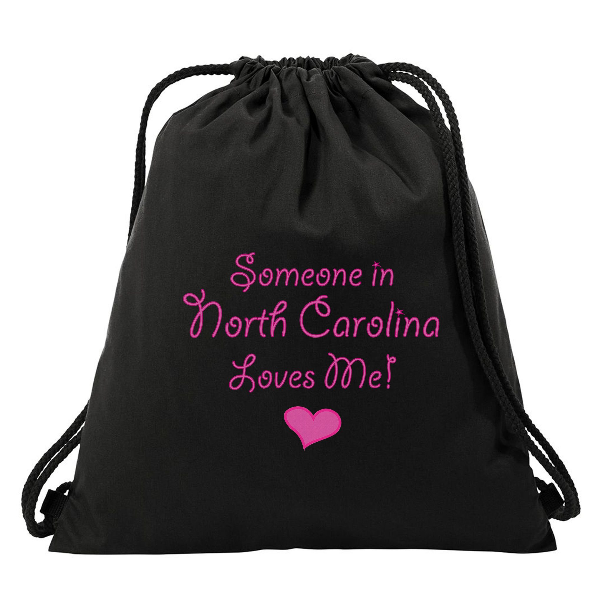 Someone In North Carolina Loves Me Drawstring Bag