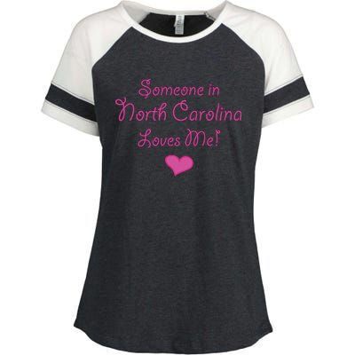 Someone In North Carolina Loves Me Enza Ladies Jersey Colorblock Tee