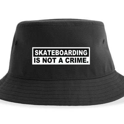 Skateboarding Is Not A Crime Cool Design Sustainable Bucket Hat