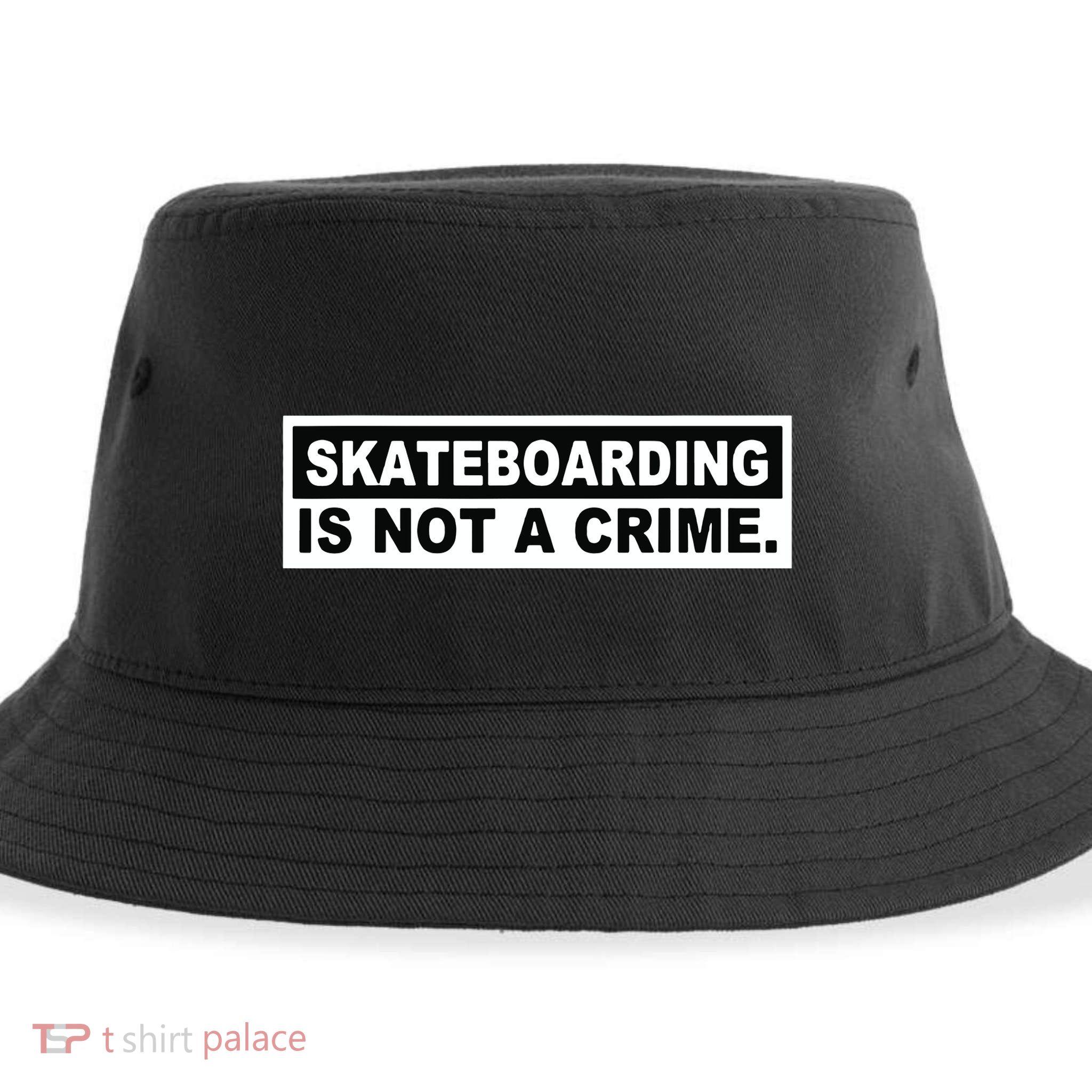 Skateboarding Is Not A Crime Cool Design Sustainable Bucket Hat