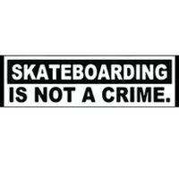 Skateboarding Is Not A Crime Cool Design Bumper Sticker