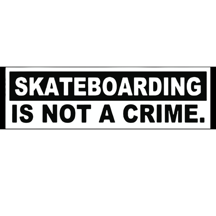 Skateboarding Is Not A Crime Cool Design Bumper Sticker