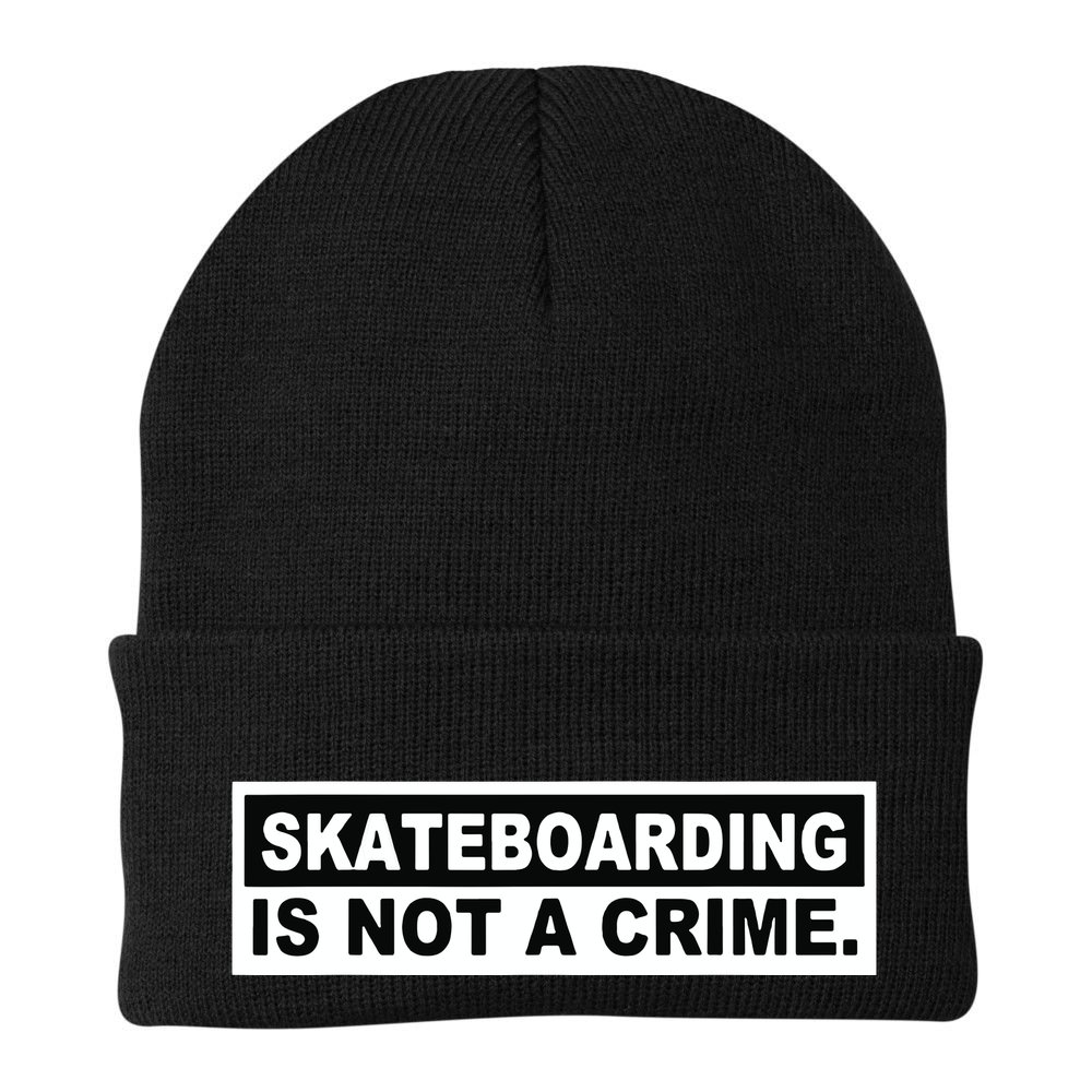 Skateboarding Is Not A Crime Cool Design Beanie