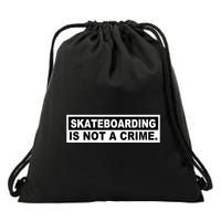 Skateboarding Is Not A Crime Cool Design Drawstring Bag