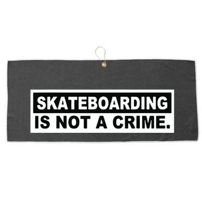 Skateboarding Is Not A Crime Cool Design Large Microfiber Waffle Golf Towel