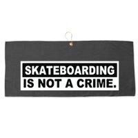 Skateboarding Is Not A Crime Cool Design Large Microfiber Waffle Golf Towel