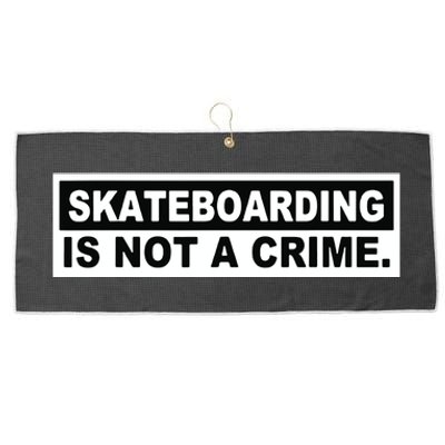 Skateboarding Is Not A Crime Cool Design Large Microfiber Waffle Golf Towel