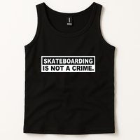 Skateboarding Is Not A Crime Cool Design Tank Top