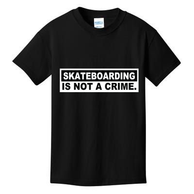 Skateboarding Is Not A Crime Cool Design Kids T-Shirt