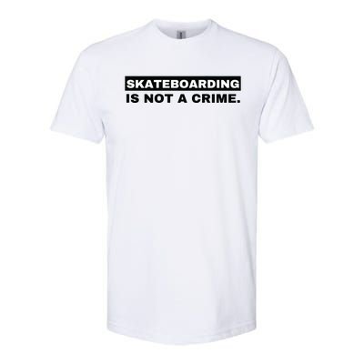 Skateboarding Is Not A Crime Graphic On Back Softstyle® CVC T-Shirt