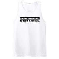 Skateboarding Is Not A Crime Graphic On Back PosiCharge Competitor Tank