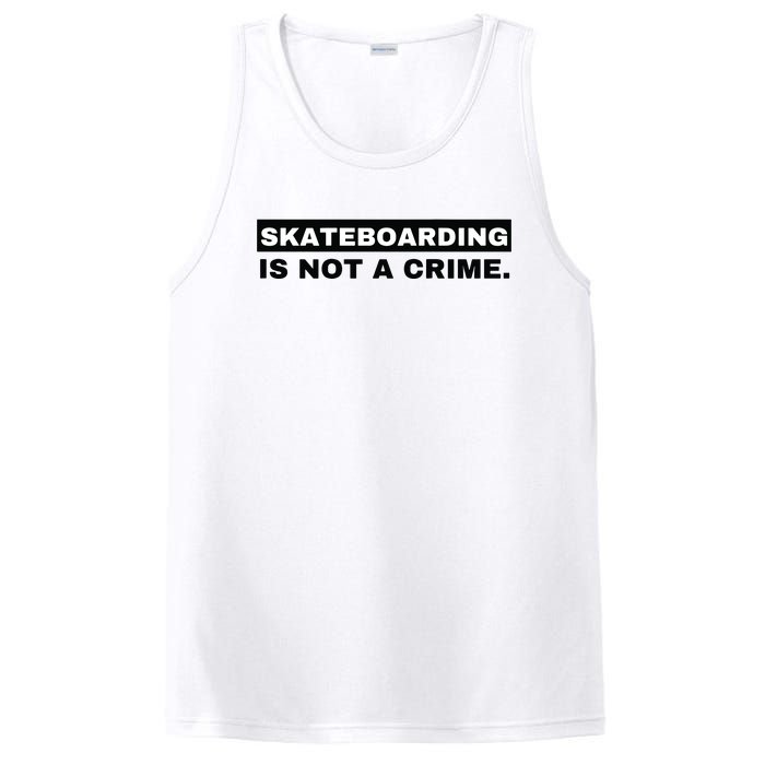 Skateboarding Is Not A Crime Graphic On Back PosiCharge Competitor Tank