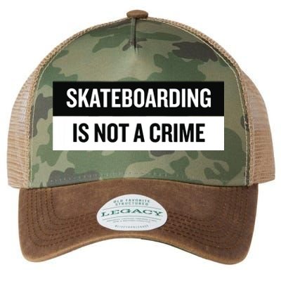 Skateboarding Is Not A Crime Skate Skateboard Legacy Tie Dye Trucker Hat