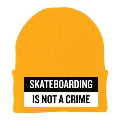 Skateboarding Is Not A Crime Skate Skateboard Knit Cap Winter Beanie