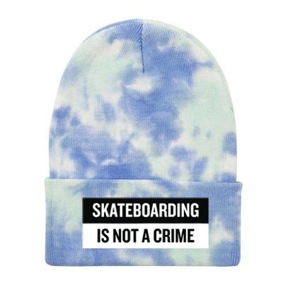 Skateboarding Is Not A Crime Skate Skateboard Tie Dye 12in Knit Beanie