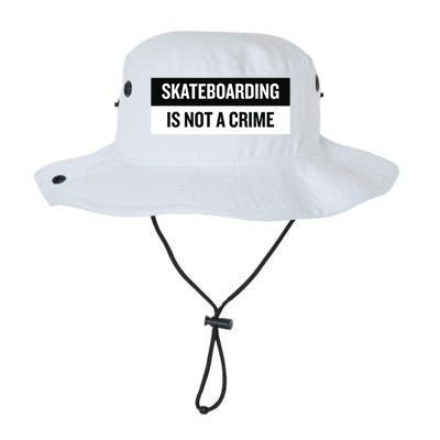 Skateboarding Is Not A Crime Skate Skateboard Legacy Cool Fit Booney Bucket Hat