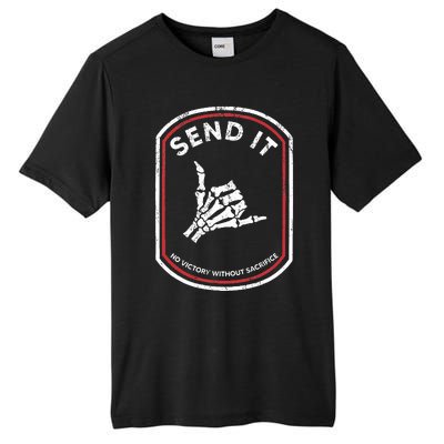 Send It No Victory Without Sacrifice Hand Bone Funny  Tall Fusion ChromaSoft Performance T-Shirt