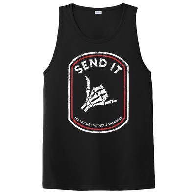 Send It No Victory Without Sacrifice Hand Bone Funny  PosiCharge Competitor Tank