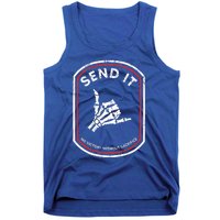 Send It No Victory Without Sacrifice Hand Bone Funny  Tank Top