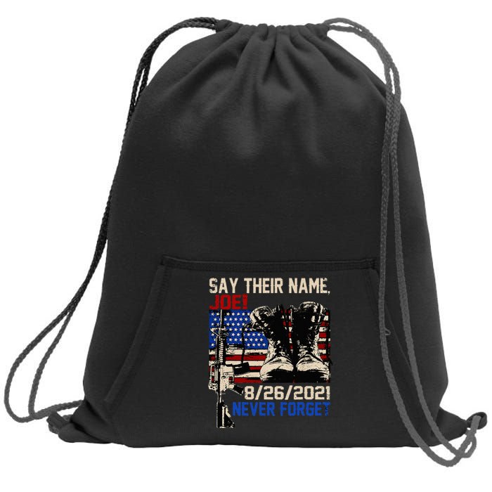 Say Ir Names Joe Names Of Fallen Soldiers 13 Heroes Sweatshirt Cinch Pack Bag