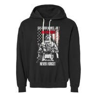 Say Ir Names Joe Names Of Fallen Soldiers 13 Heroes Garment-Dyed Fleece Hoodie