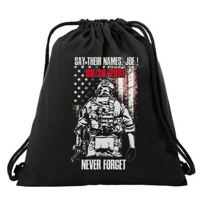 Say Ir Names Joe Names Of Fallen Soldiers 13 Heroes Drawstring Bag