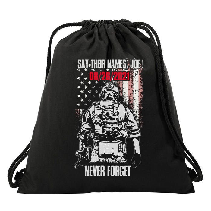 Say Ir Names Joe Names Of Fallen Soldiers 13 Heroes Drawstring Bag