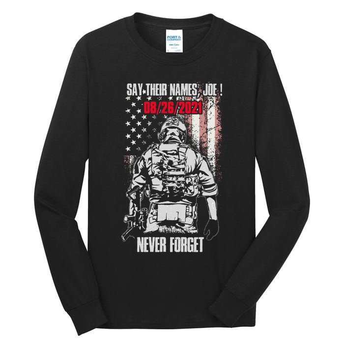 Say Ir Names Joe Names Of Fallen Soldiers 13 Heroes Tall Long Sleeve T-Shirt