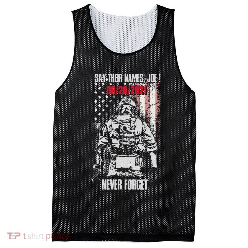Say Ir Names Joe Names Of Fallen Soldiers 13 Heroes Mesh Reversible Basketball Jersey Tank