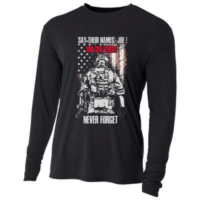 Say Ir Names Joe Names Of Fallen Soldiers 13 Heroes Cooling Performance Long Sleeve Crew