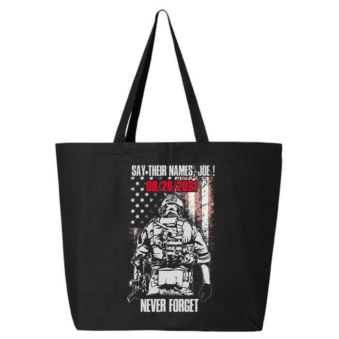 Say Ir Names Joe Names Of Fallen Soldiers 13 Heroes 25L Jumbo Tote