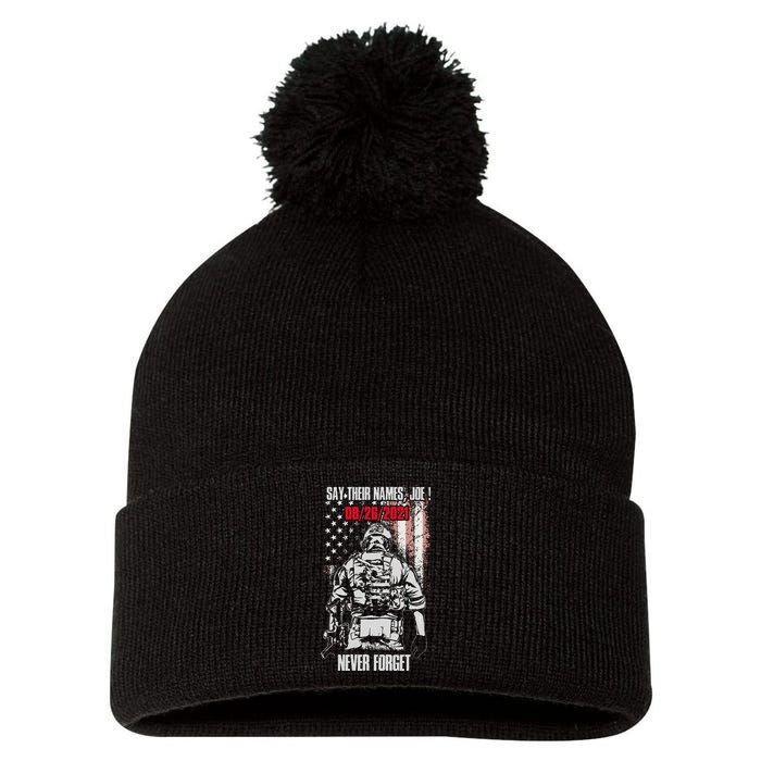 Say Ir Names Joe Names Of Fallen Soldiers 13 Heroes Pom Pom 12in Knit Beanie