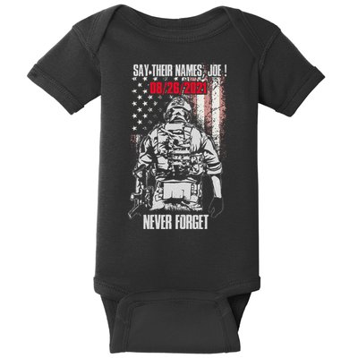 Say Ir Names Joe Names Of Fallen Soldiers 13 Heroes Baby Bodysuit