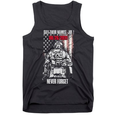 Say Ir Names Joe Names Of Fallen Soldiers 13 Heroes Tank Top