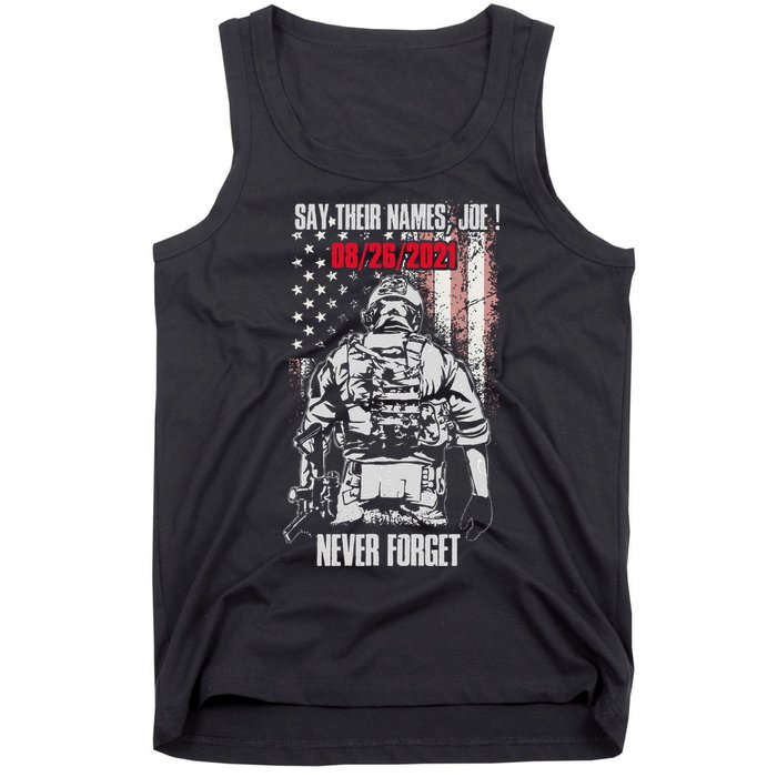 Say Ir Names Joe Names Of Fallen Soldiers 13 Heroes Tank Top