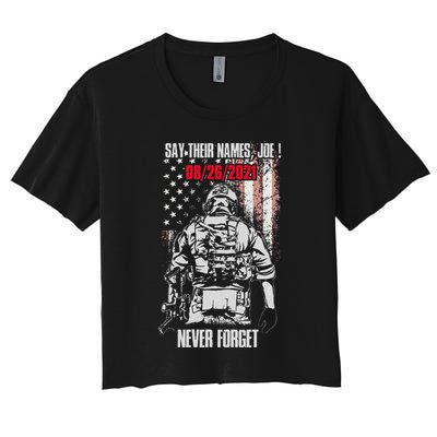 Say Ir Names Joe Names Of Fallen Soldiers 13 Heroes Crop Top