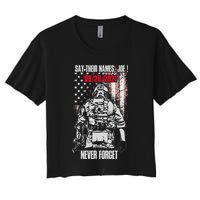 Say Ir Names Joe Names Of Fallen Soldiers 13 Heroes Crop Top