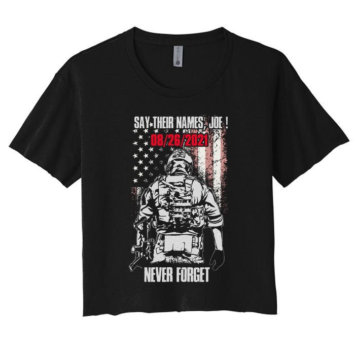Say Ir Names Joe Names Of Fallen Soldiers 13 Heroes Crop Top