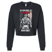Say Ir Names Joe Names Of Fallen Soldiers 13 Heroes Cropped Pullover Crew