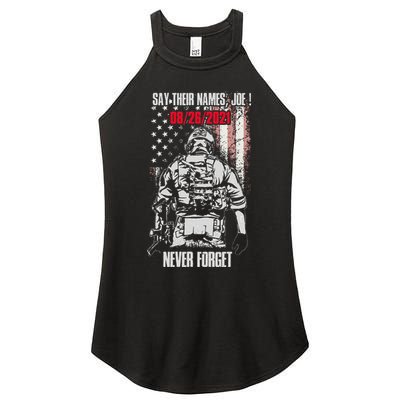 Say Ir Names Joe Names Of Fallen Soldiers 13 Heroes Women's Perfect Tri Rocker Tank