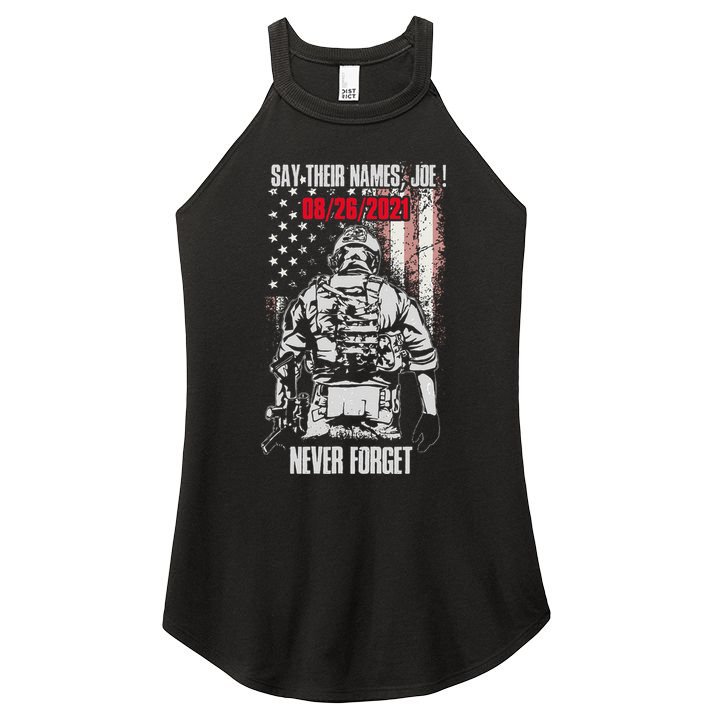 Say Ir Names Joe Names Of Fallen Soldiers 13 Heroes Women's Perfect Tri Rocker Tank