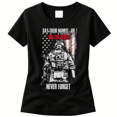 Say Ir Names Joe Names Of Fallen Soldiers 13 Heroes Womens T-Shirt